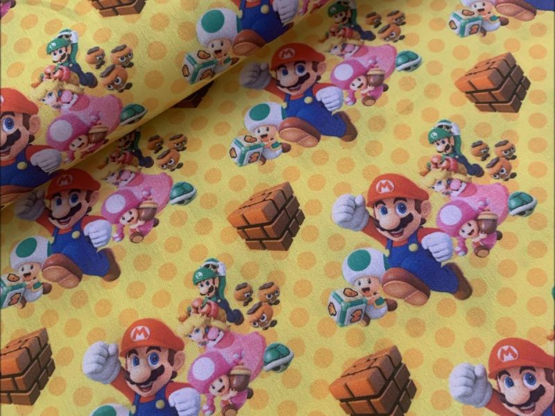 Algodón estampado MARIO BROS 