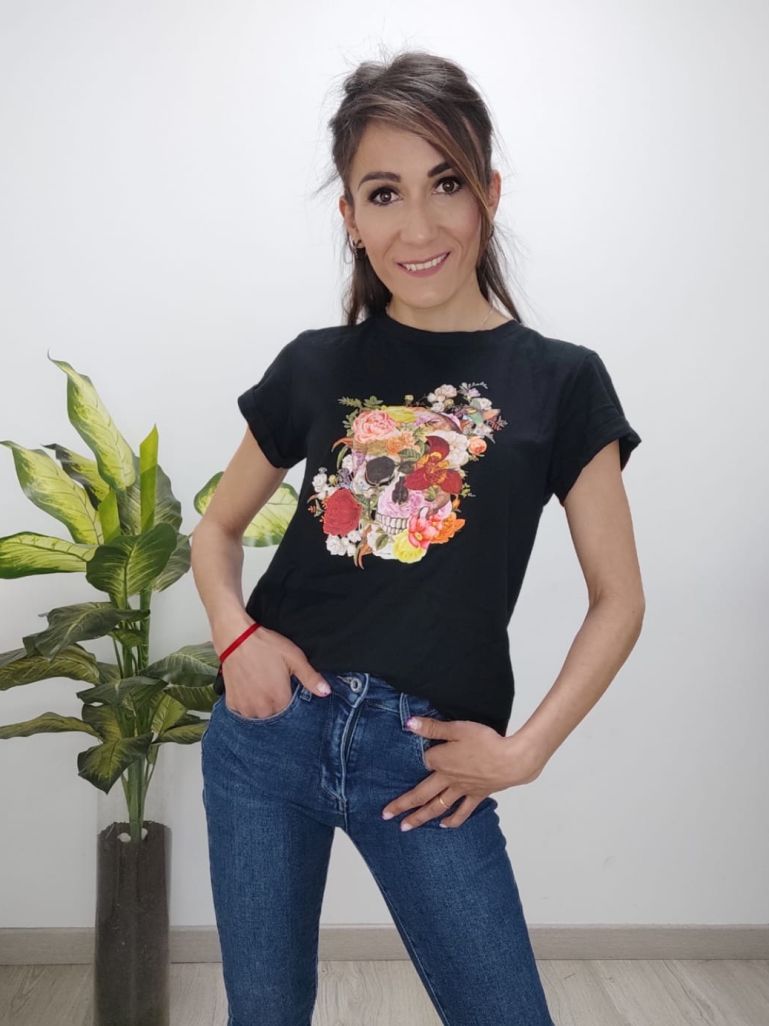 Camiseta Calavera Negra.