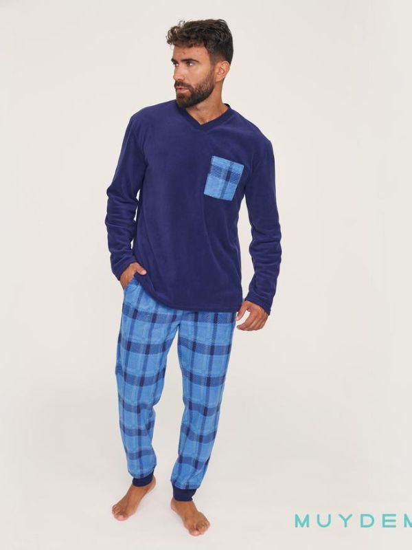 Pijama hombre micropolar Blue Forest