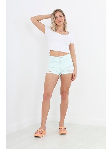 Short Menta Denim